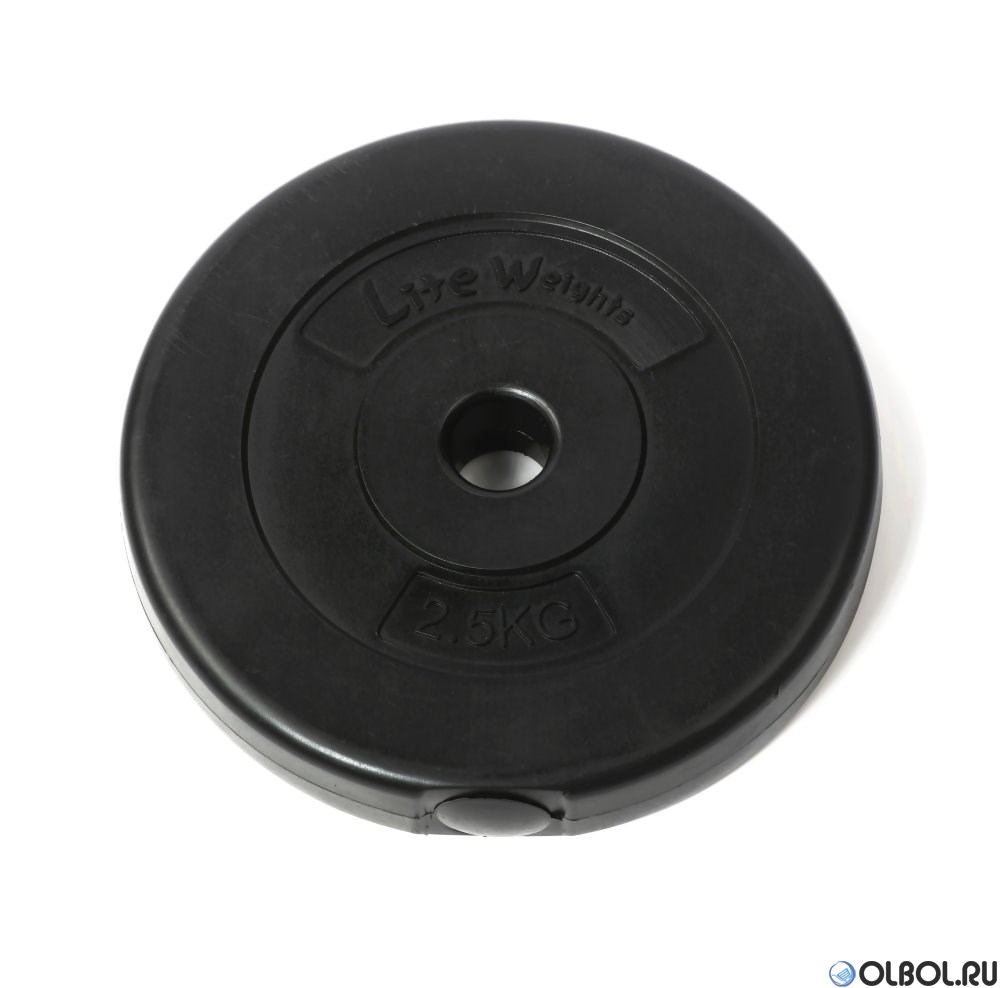 Диск пластиковый Lite Weights 1082LW 26мм 2.5кг, черный