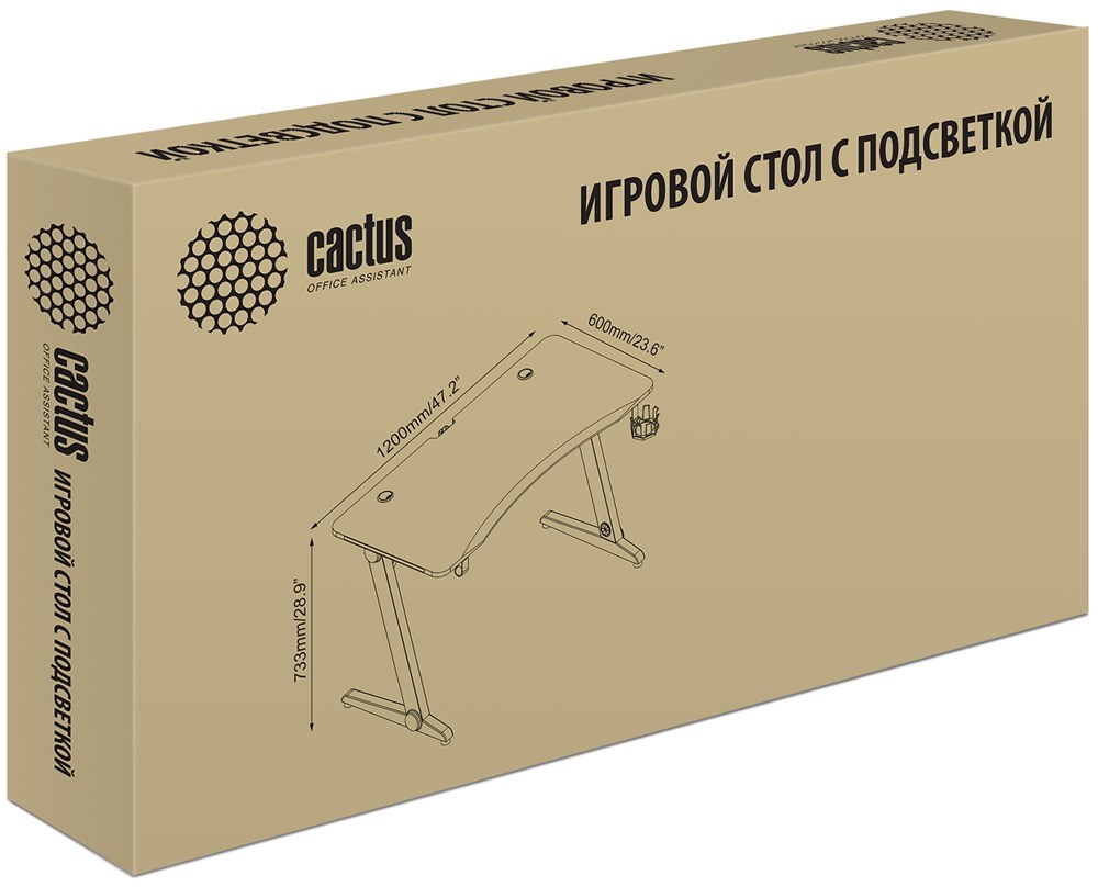 Купить Стол игровой Cactus CS-GTZ-BK-CARBON-RED столешница МДФ карбон,  каркас черный (120x73x60см) в OLBOL.ru - товары для дома, отдыха и спорта с  доставкой по Москве