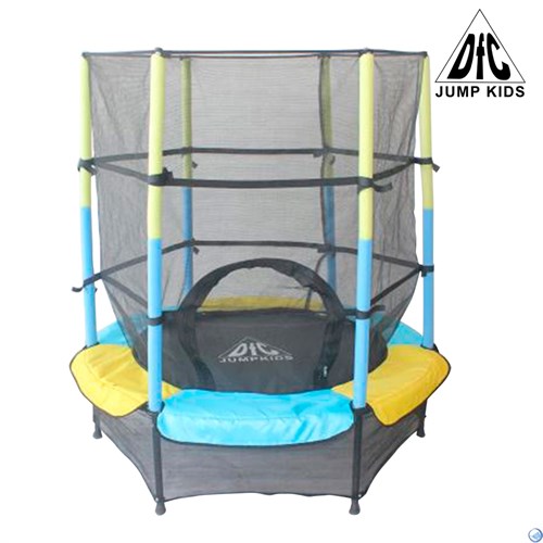 Батут DFC JUMP KIDS 55" желт/син, сетка (137см), 55INCH-JD-YB