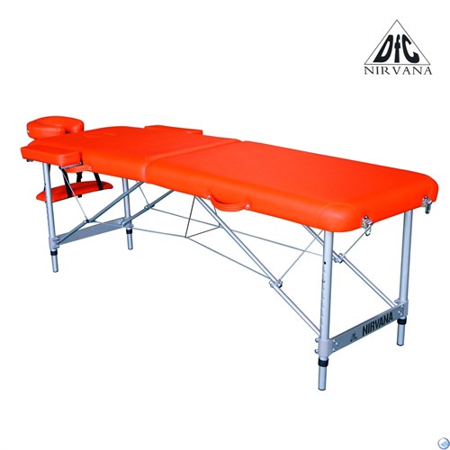 Массажный стол DFC NIRVANA, Elegant, 186х60х4 см, алюм. ножки, цвет оранжевый (Orange),  TS2010_Or
