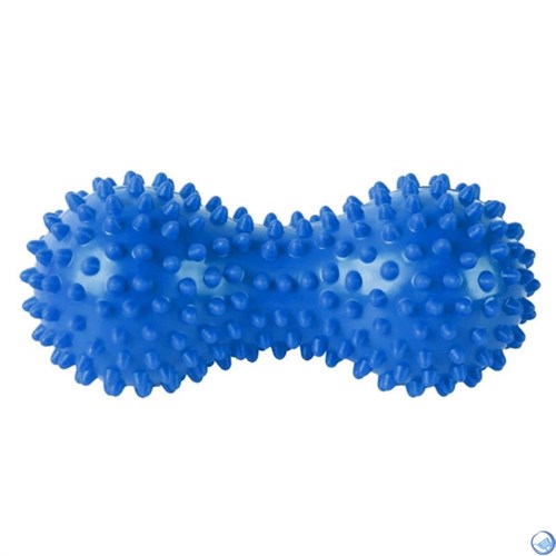 Массажер двойной мячик с шипами (синий) (ПВХ) B32130 - фото 55885