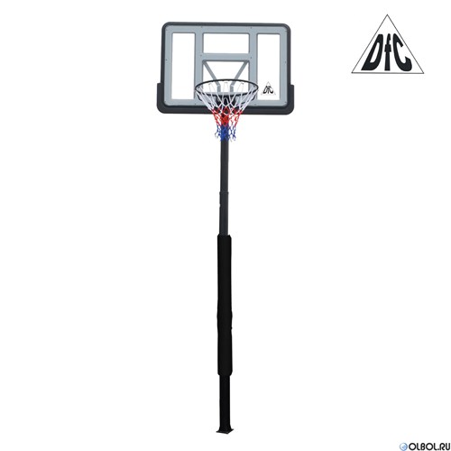 Баскетбольная стационарная стойка DFC ING44P3 112x75cm раздвиж. рег-ка (