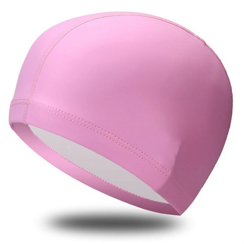 Шапочка для плавания ПУ одноцветная (Розовый) B31516-2 - фото 68156