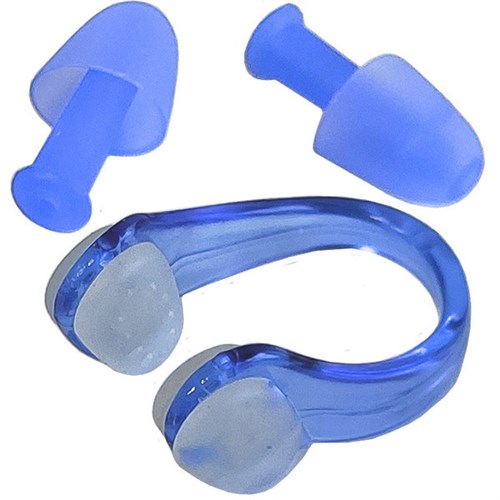 Комплект для плавания беруши и зажим для носа (синий) C33422-1 - фото 68565