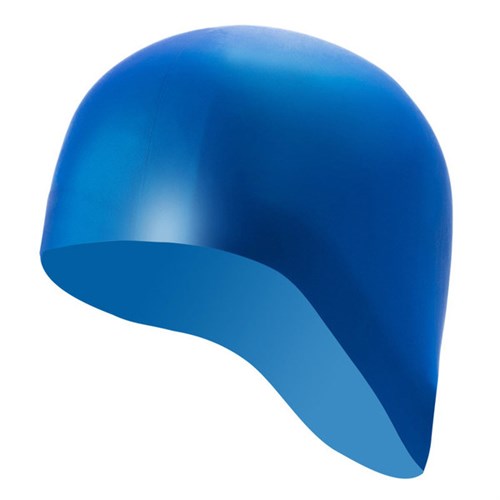 Шапочка для плавания силиконовая одноцветная анатомическая (Синий) B31521-S - фото 68629