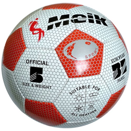 Мяч футбольный "Meik-3009" 3-слоя PVC 1.6, 300 гр, машинная сшивка R18024  - фото 68948