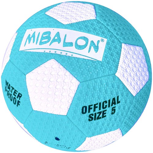 Мяч для пляжного футбола №5 (голубой), PVC 2.6, 310-320 гр., машинная сшивка C33389-4  - фото 68981