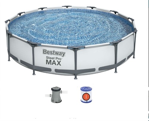 Бассейн каркасный  Steel Pro MAX Bestway 56595 + фильт насос (427х84см)