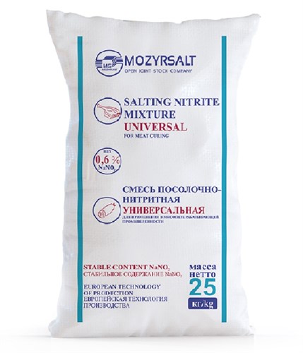 Смесь посолочно-нитритная / нитритная соль для мяса «Универсальная» мешки по 25 кг - фото 74686
