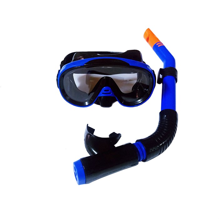 E39245-1 Набор для плавания юниорский маска+трубка (ПВХ) (синий) - фото 76863