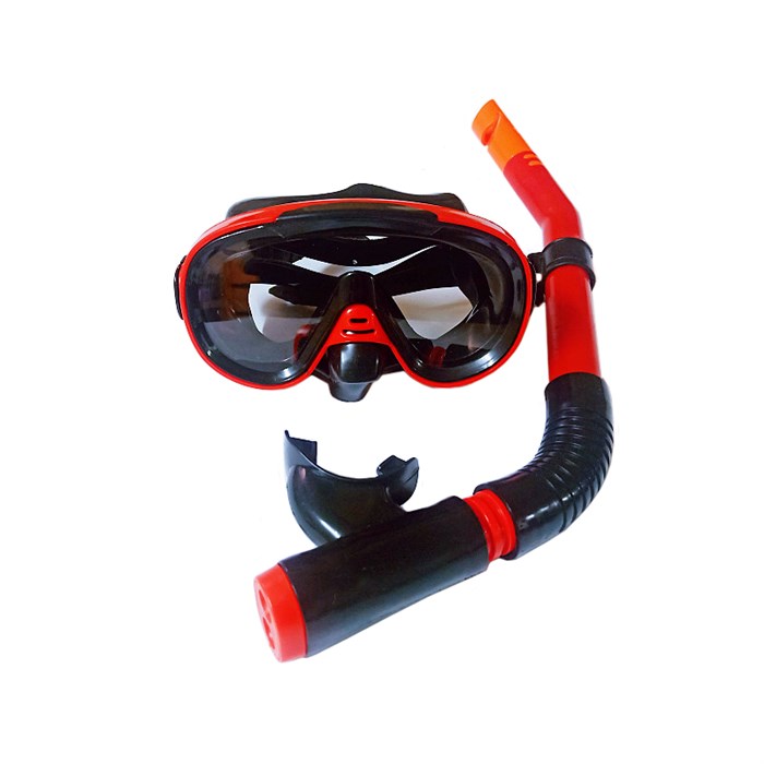 E39245-2 Набор для плавания юниорский маска+трубка (ПВХ) (красный) - фото 76865