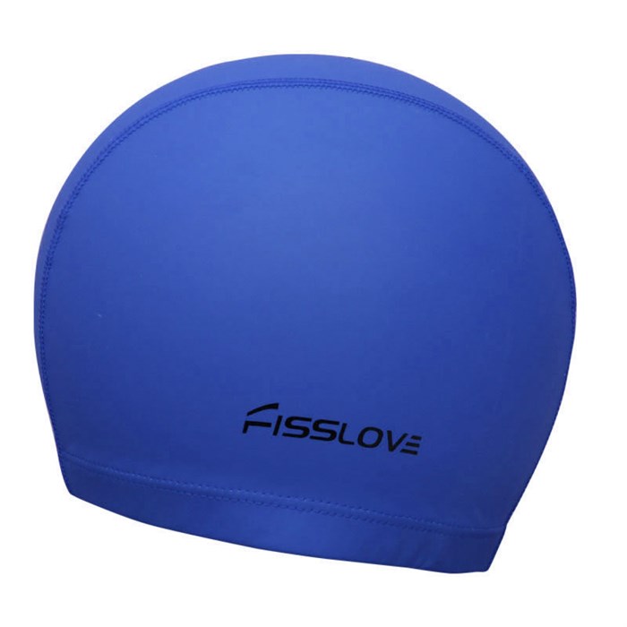 R18191 Шапочка для плавания "Fisslove" (ПУ) (синяя) - фото 80133
