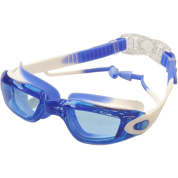 E38885-2 Очки для плавания взрослые мультиколор (сине/белые) - фото 80207