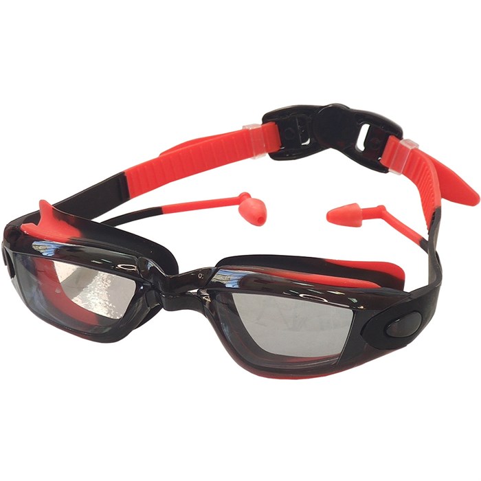 E38885-4 Очки для плавания взрослые мультиколор (черно/красные) - фото 80211