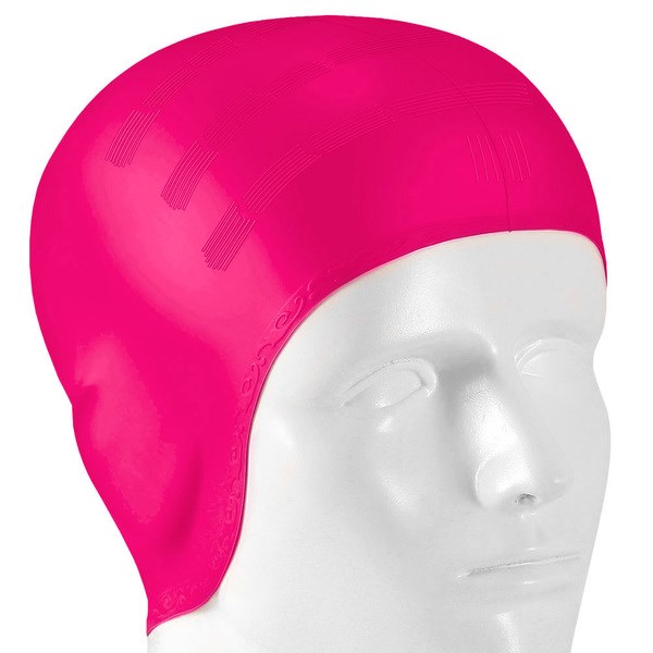 B31565-2 Шапочка для плавания силиконовая анатомическая (розовая) - фото 80230