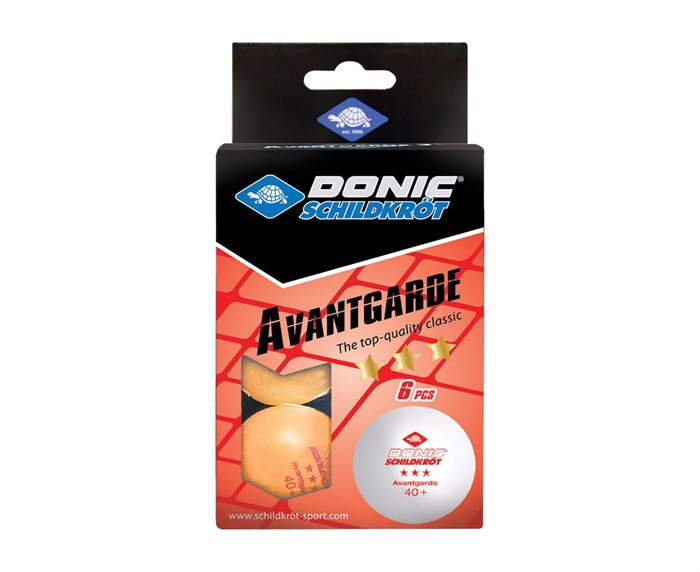 Мячики для н/тенниса DONIC AVANTGARDE 3* 40+, 6 штук, оранжевый 658038 - фото 80986