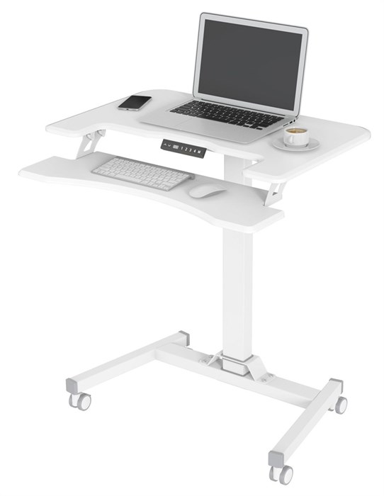 Стол для ноутбука Cactus VM-FDE103 столешница МДФ белый 91.5x56x123см (CS-FDE103WWT) - фото 82288