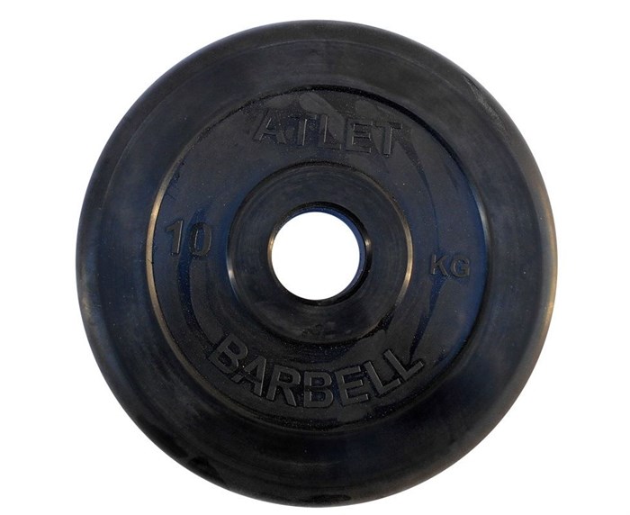 Диск обрезиненный BARBELL ATLET 15 кг / диаметр 51 мм - фото 83935