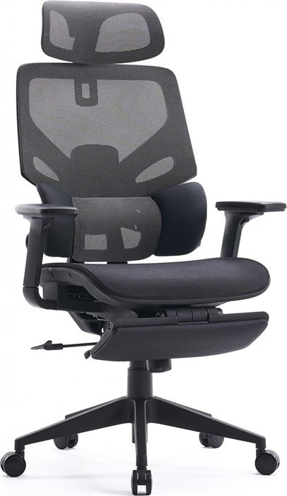 Кресло Cactus CS-CHR-MC01-GYBK серый сиденье черный с подголов. крестов. - фото 84971