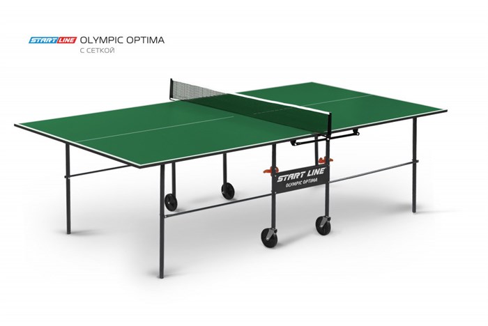 Стол для настольного тенниса Startline Olympic Optima, с сеткой 6023-3 GREEN - фото 87808