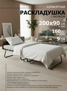 {{photo.Alt || photo.Description || 'Раскладушка Отель Премиум / кровать тумба с матрасом  ОРЕХ (200x90x43см)'}}