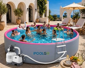{{photo.Alt || photo.Description || 'Надувной SUP-Бассейн IPOOLGO розовый 300 х 130 см / песочный фильтр, лестница, переходники, песок / 3012pinkPRO'}}