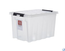 Ящик пластиковый с крышкой "RoxBox" 70 л, прозрачный 400x360x600 см