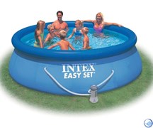 Бассейн с надувным верхним кольцом + фильтр-насос 366х91см Intex 28132 Бассейн с надувным верхним кольцом + фильтр-насос 366х91см Intex 28132