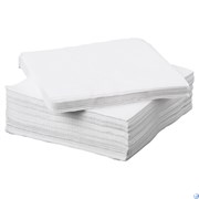 	 Салфетки бумажные 24*24 см.однослойные 100 шт/уп. белые  