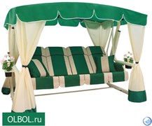 Качели садовые Эдем Люкс (зеленый со светлым каркасом Качели садовые Эдем Люкс (зеленый со светлым каркасом