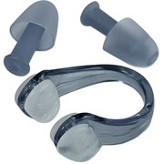 Комплект для плавания беруши и зажим для носа (черный)  C33422-2 