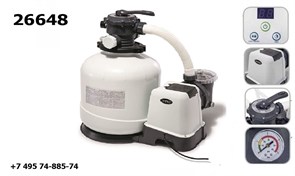 Песочный фильтр-насос Intex 26648 для бассейна (8000л/ч) 