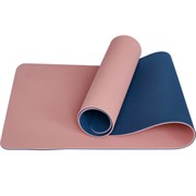 Коврик для йоги ТПЕ 183х61х0,6 см (розовый/синий) E33587