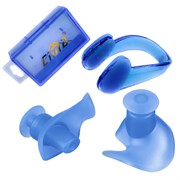 Комплект для плавания беруши и зажим для носа (синие) C33425-1