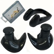 Комплект для плавания беруши и зажим для носа (черные) C33425-2