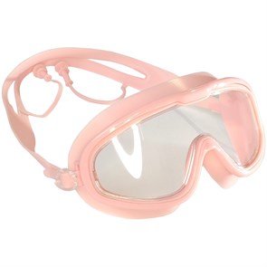 E33161-3 Очки полумаска для плавания взрослая (силикон) (розовые)