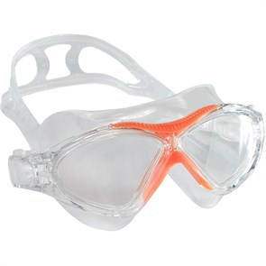 E33183-4 Очки полумаска для плавания взрослая (силикон) (оранжевые)