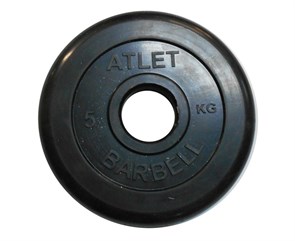 Диск обрезиненный BARBELL ATLET 5 кг / диаметр 51 мм