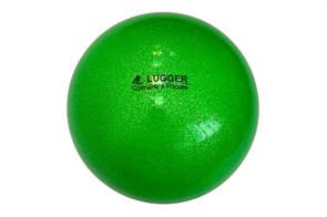 Мяч для художественной гимнастики однотонный, d=19 см (зеленый с блестками)