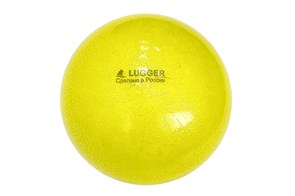 Мяч для художественной гимнастики однотонный, d=19 см (желтый с блестками)