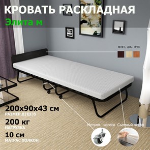 {{photo.Alt || photo.Description || 'Раскладная кровать Элита-М+изголовье+мет. колеса  (200x90х43)'}}