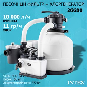 {{photo.Alt || photo.Description || 'Хлоргенератор с фильтрующим насосом Intex 26680 для бассейна (10000л/ч)'}}