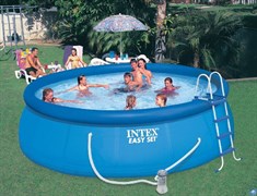 Надувной бассейн для дачи Intex 28168 (457х122см) + фильтр-насос 220 В, лест., настил, тент Надувной бассейн для дачи Intex 28168 (457х122см) + фильтр-насос 220 В, лест., настил, тент
