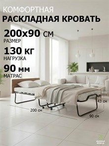 {{photo.Alt || photo.Description || 'Раскладушка Даметекс Элеонора-М с матрасом  (200x90x43см) ОРЕХ'}}