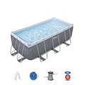 Bestway 56722 / Прямоугольный каркасный бассейн  412х201х122 см + фильтр-насос, лестница - фото 101776