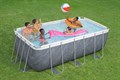 Bestway 56722 / Прямоугольный каркасный бассейн  412х201х122 см + фильтр-насос, лестница - фото 101778