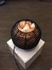 Соляной светильник STAY GOLD - лампа-камин из ротанга в форме шара