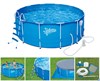 Каркасный бассейн SummerEscapes P20-1252-B +фильт насос, лестница, тент, подстилка, набор для чистки, скиммер (366х132см) - фото 35702