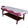 Массажный стационарный стол DFC NIRVANA, SUPERIOR, дерев. коричн. ножки, 1 секция, цвет беж.с вин. TS300 - фото 50648
