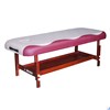 Массажный стационарный стол DFC NIRVANA, SUPERIOR, дерев. коричн. ножки, 1 секция, цвет беж.с вин. TS300 - фото 50649